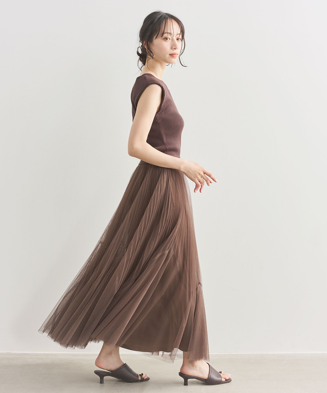 チュールニットドッキングワンピース｜PETAL ONLINE（ペタルオンライン）