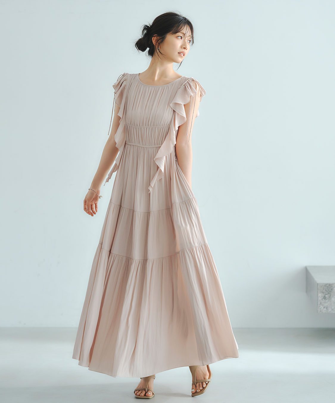 ラッフルサテンワンピース｜PETAL ONLINE（ペタルオンライン）