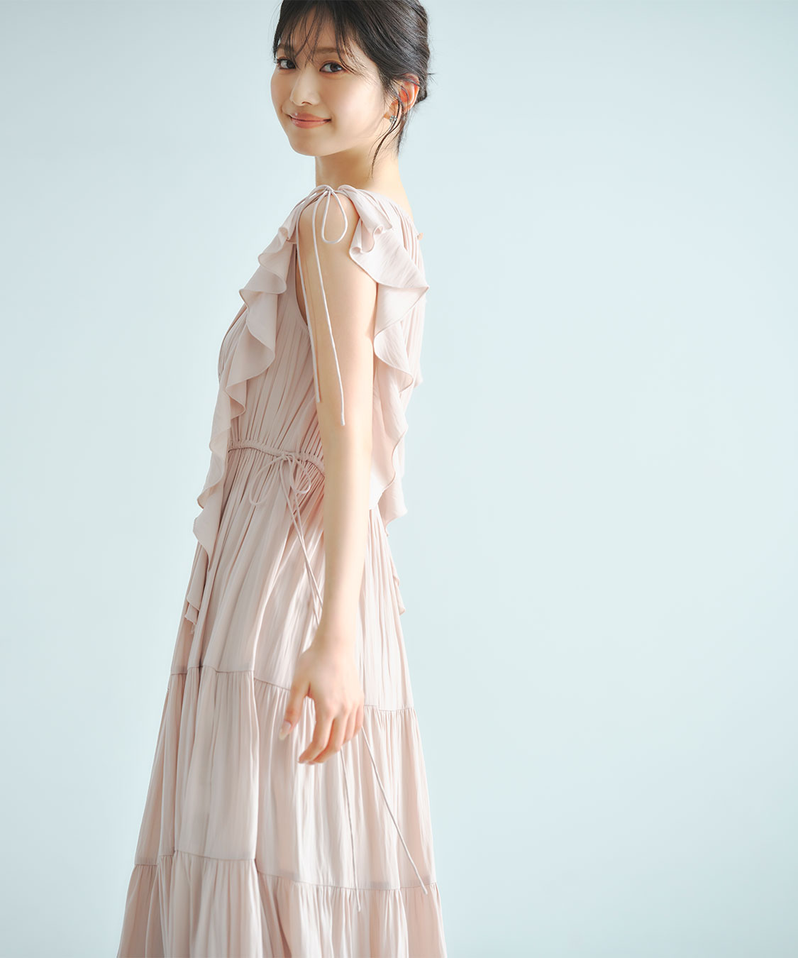 ラッフルサテンワンピース｜PETAL ONLINE（ペタルオンライン）