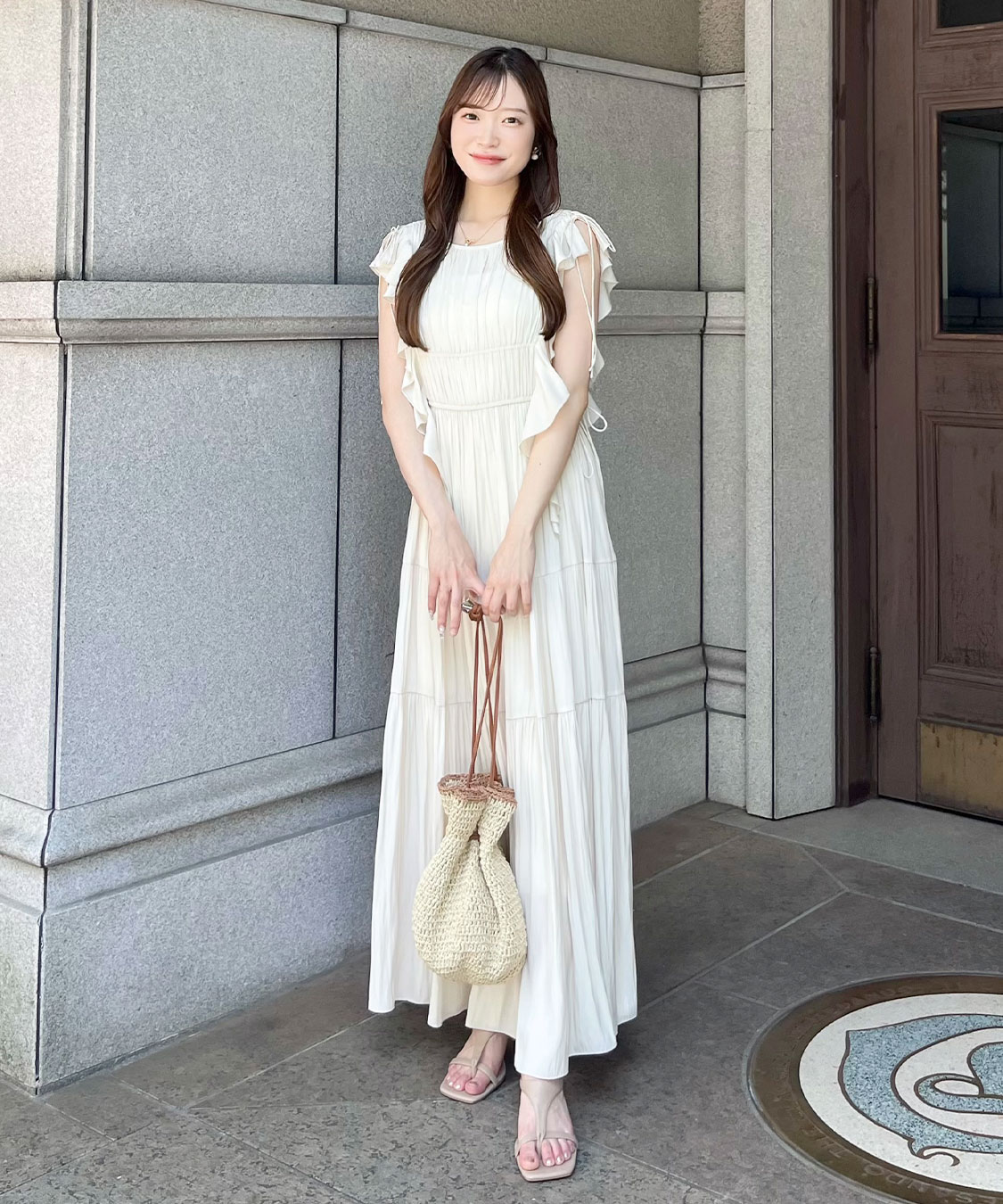 ラッフルサテンワンピース｜PETAL ONLINE（ペタルオンライン）