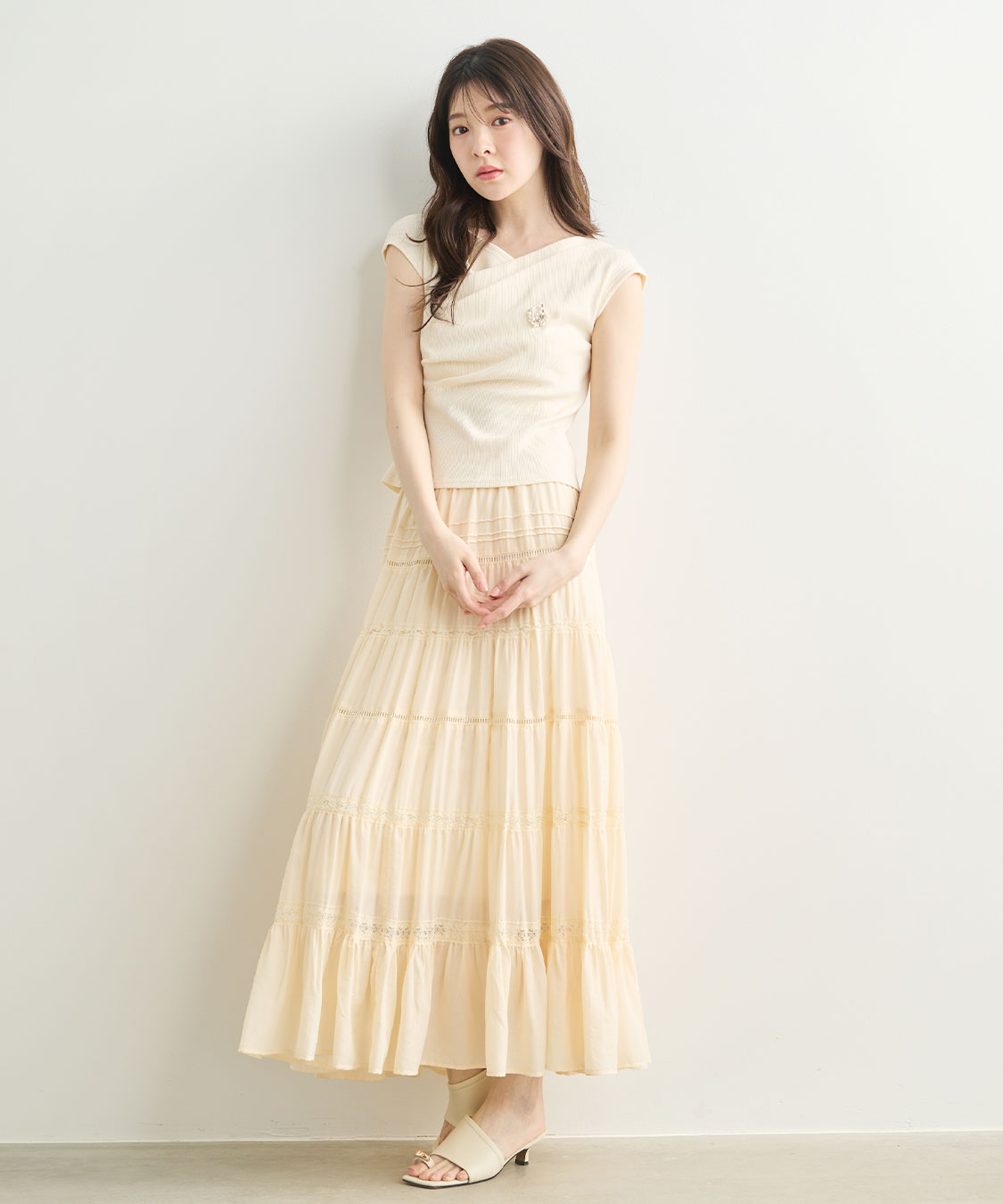 愛され名品】レース切替ティアードスカート｜PETAL ONLINE（ペタル