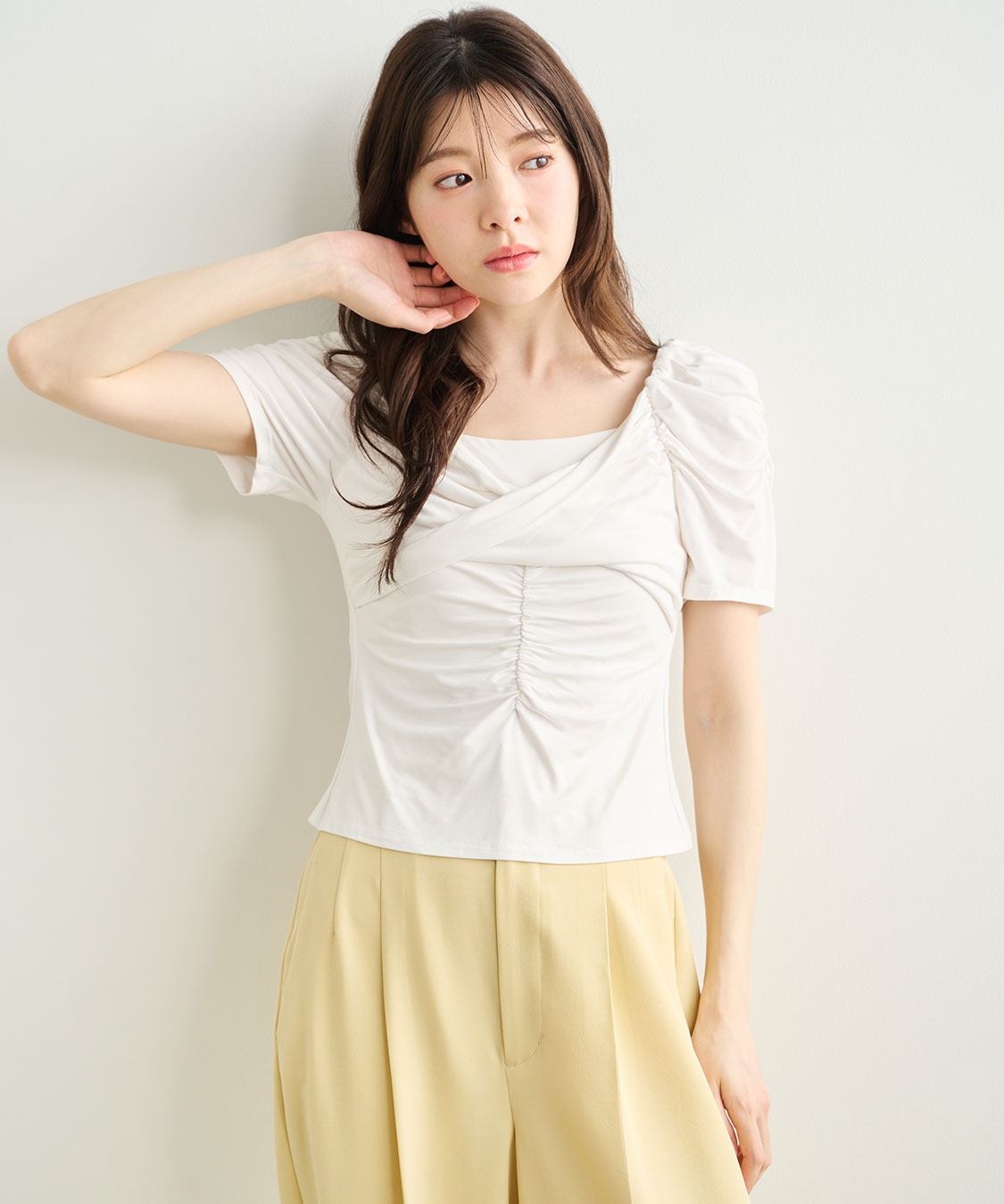 愛され名品】ツイストギャザーカットソー｜PETAL ONLINE（ペタル