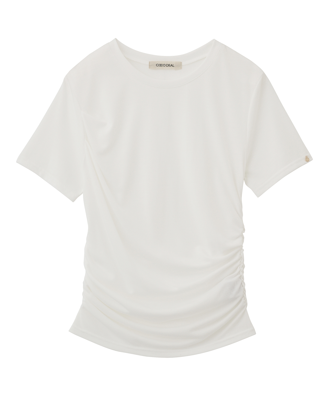 ギャザークルーネックＴシャツ