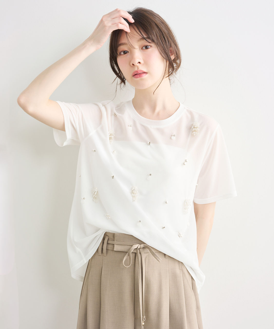 ビジューシアーTシャツ｜PETAL ONLINE（ペタルオンライン）