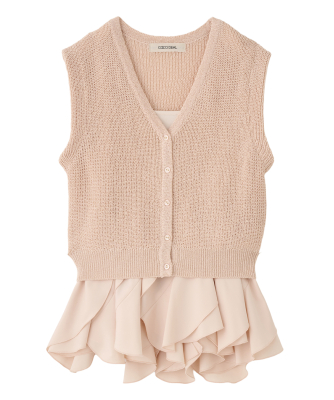 【完売商品】COCO DEAL ラッフルキャミニットセット ラッフルキャミニットセット｜PETAL ONLINE（ペタルオンライン）