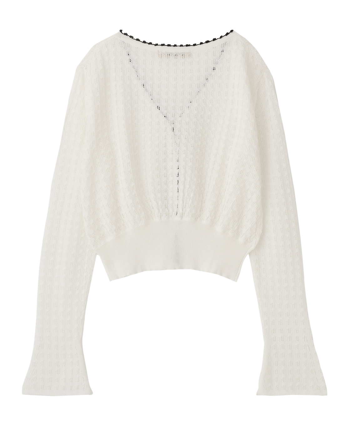 透かし編みVネックニットカーディガン｜PETAL ONLINE（ペタルオンライン）