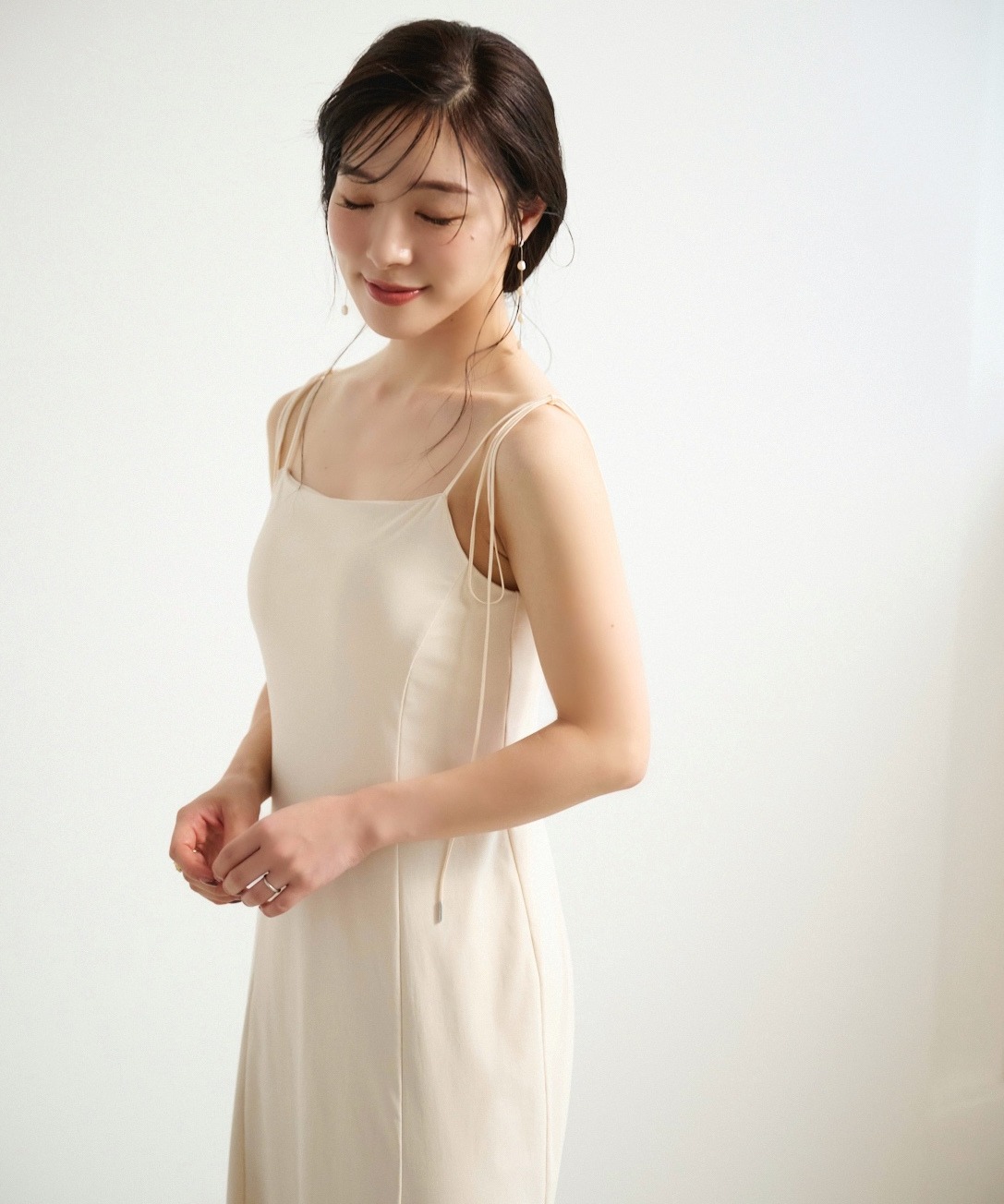 エメインスパゲティストラップマーメイドキャミワンピース