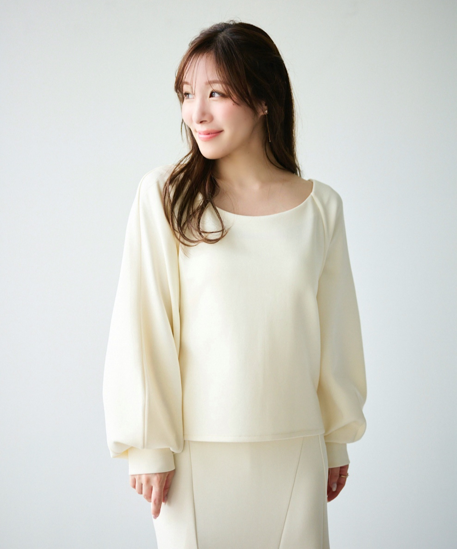 SET UP】ダンボールニットワイドネックスウェット｜PETAL ONLINE