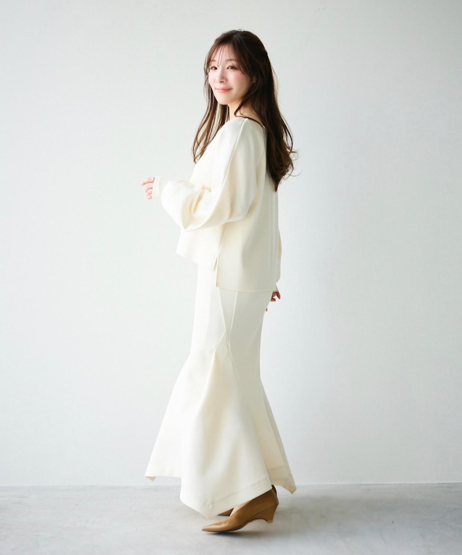 SET UP】ダンボールニットワイドネックスウェット｜PETAL ONLINE