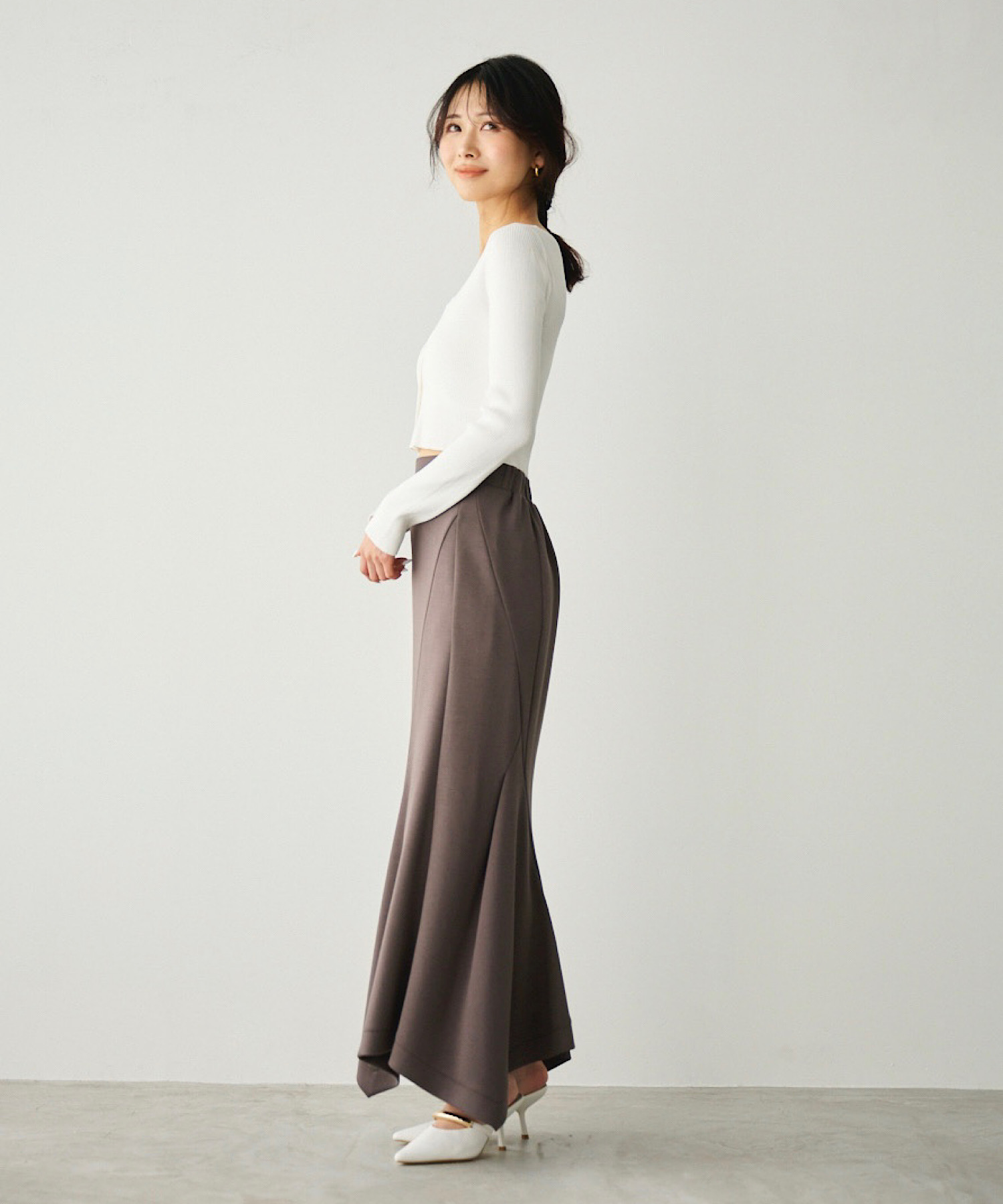 SET UP】ダンボールニットイレヘムスカート｜PETAL ONLINE