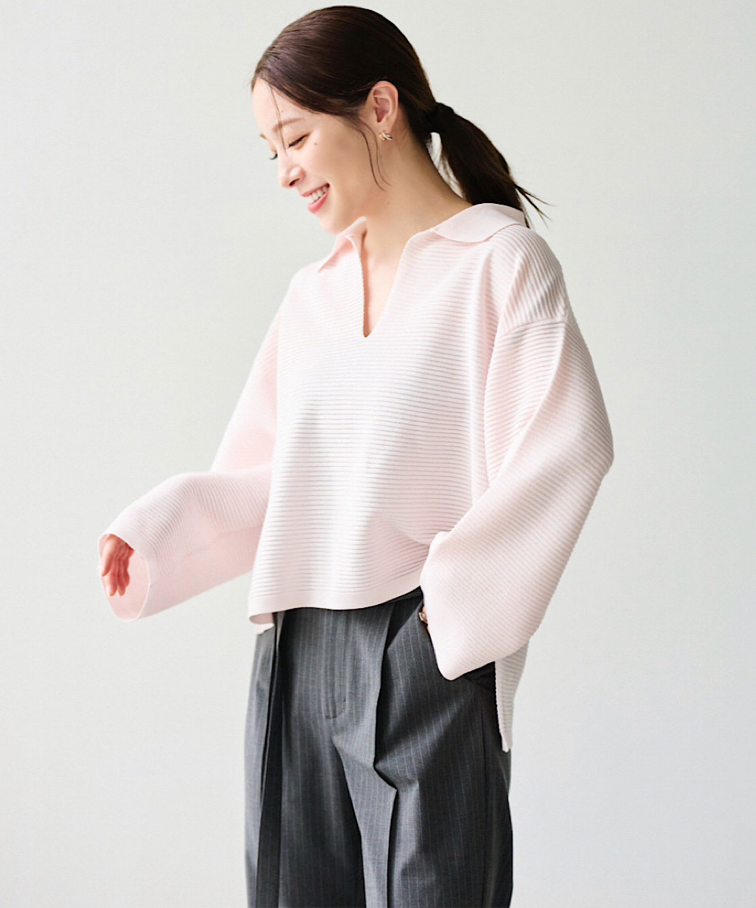 タック編みポロニット｜PETAL ONLINE（ペタルオンライン）