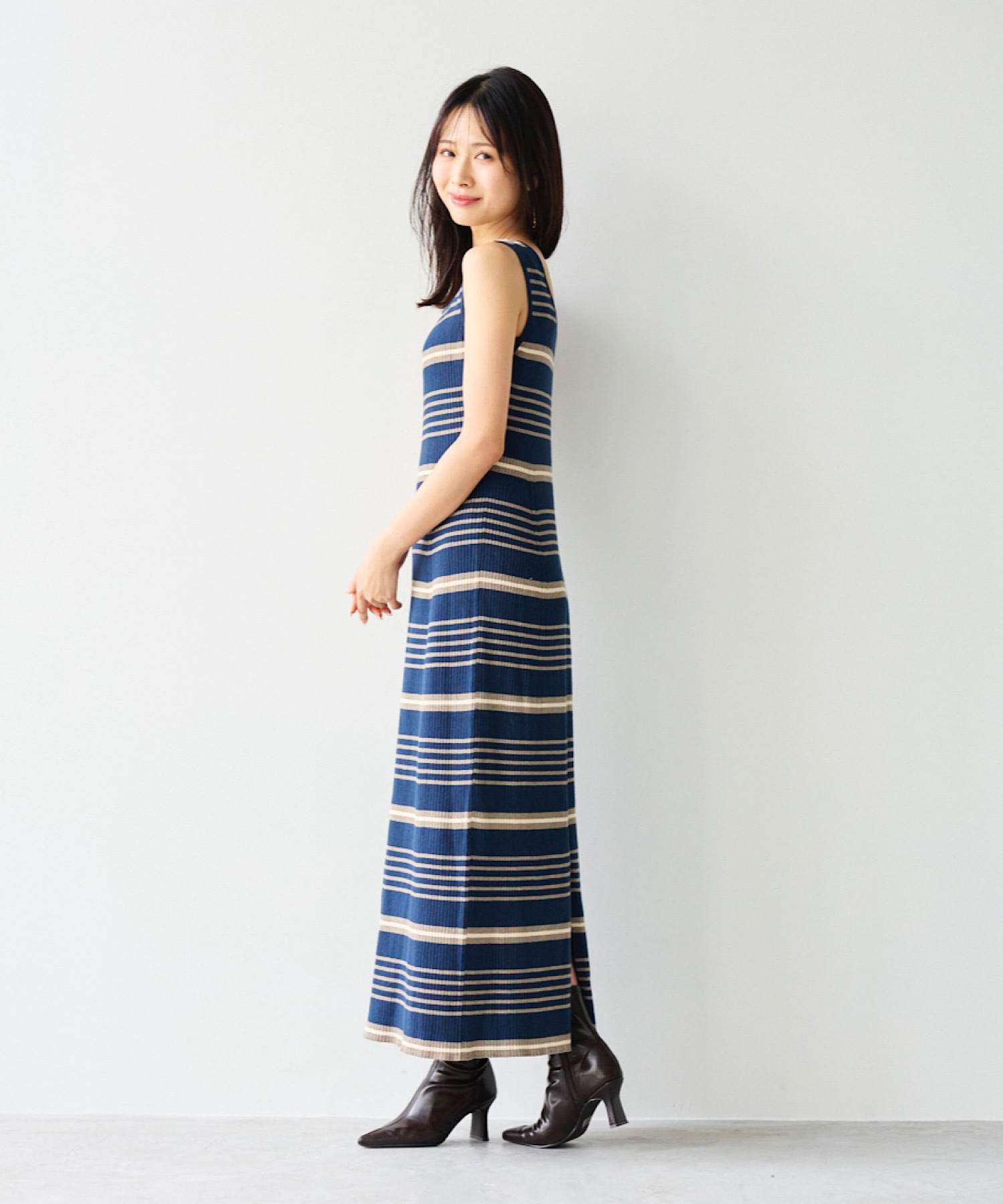 ボーダーカーデ×ニットワンピセット｜PETAL ONLINE（ペタル