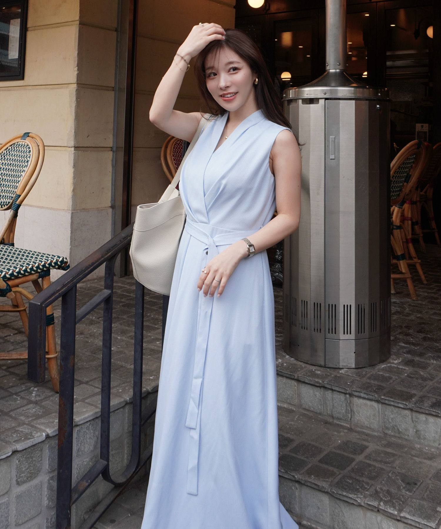 即完　Aiméine エメイン　新品タグ付　カシュクールワンピース　S　ブラウン カシュクールワンピース｜PETAL ONLINE（ペタルオンライン）