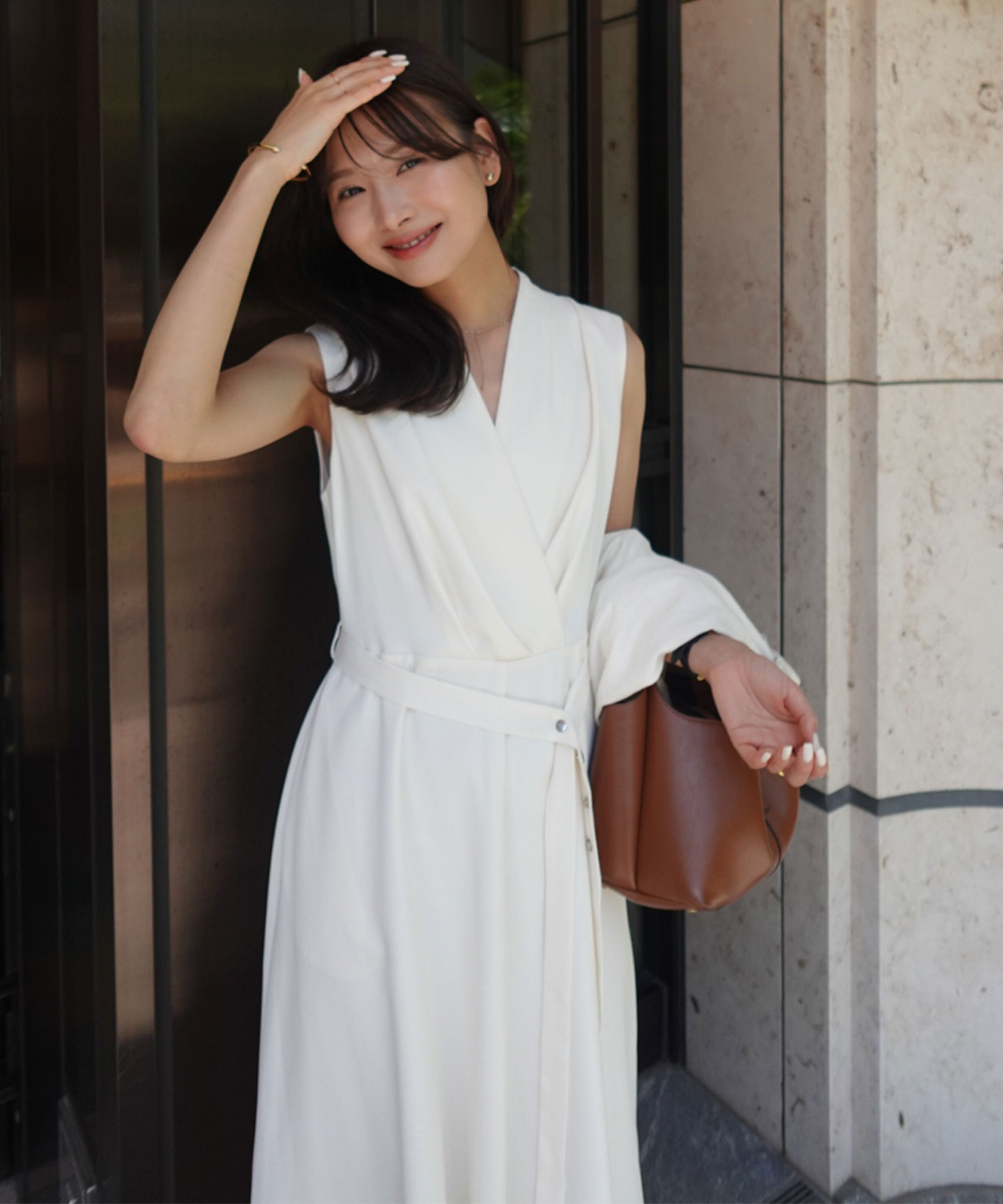 【美品】Moredde 上品キーネックのワンピース カシュクールワンピース|PETAL ONLINE(ペタルオンライン)