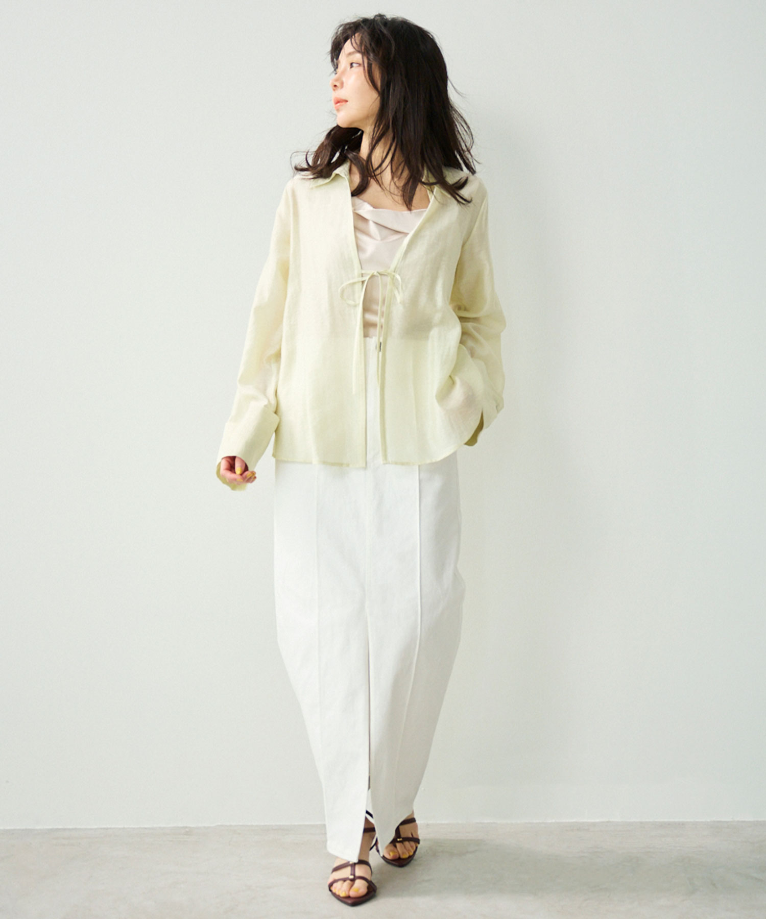 シアーリネンワイドスリーブシャツ｜PETAL ONLINE（ペタル