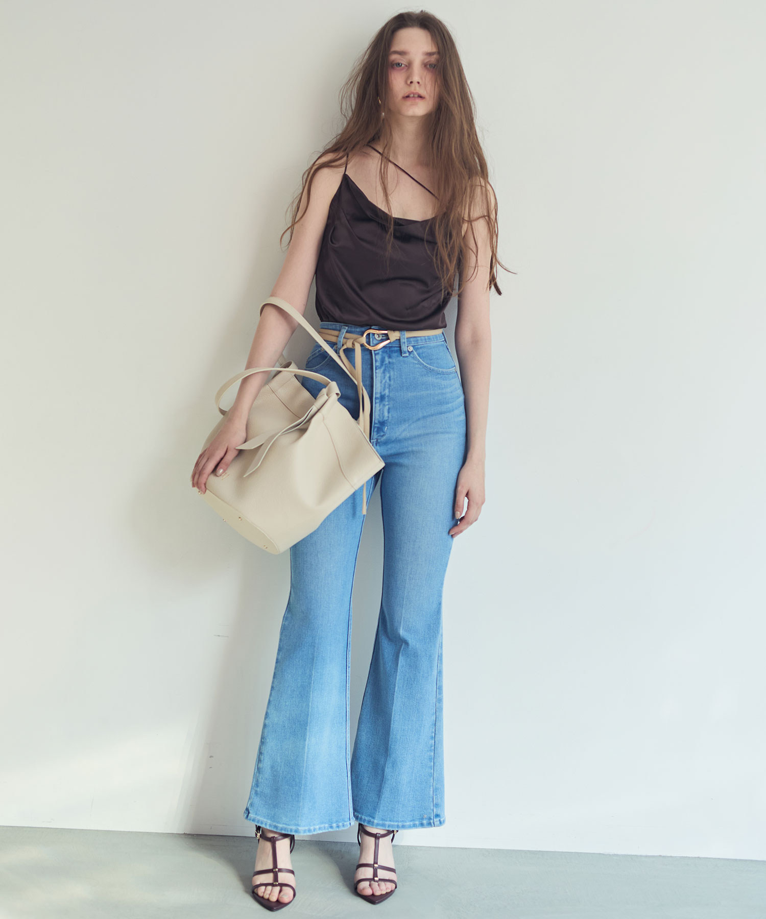 aimeine エメイン　カップインドレープサテンキャミソール カップインドレープサテンキャミソール｜PETAL ONLINE（ペタル