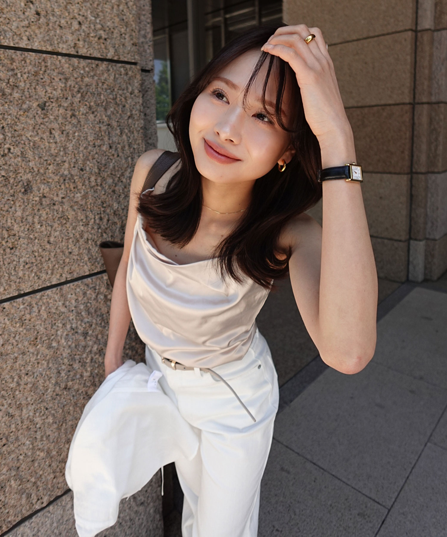 カップインドレープサテンキャミソール｜PETAL ONLINE（ペタル