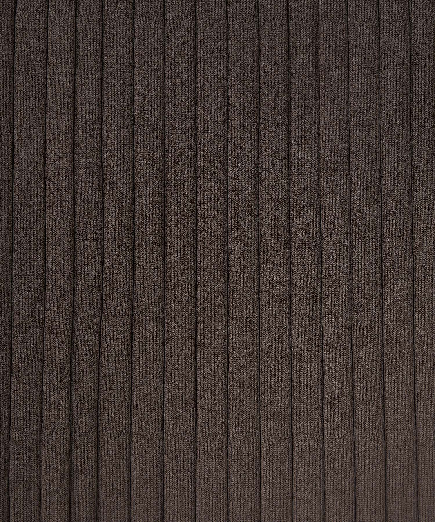 Aimeine エメイン　シアーライン　ポロ　ニット　ブラウン　現行 Aimeine エメイン シアーライン ポロ ニット ブラウン 現行