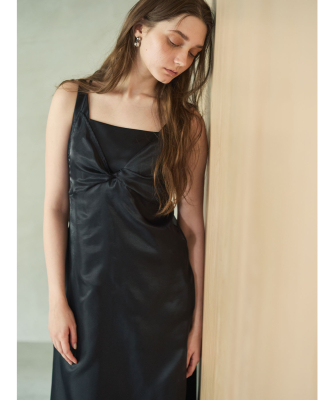 Aimeine ツイストシアーワンピ×サテンワンピースセット ツイストシアーワンピ×サテンワンピースセット｜PETAL ONLINE