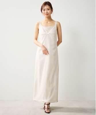 エメイン ツイストシアーワンピ×サテンワンピースセット ツイストシアーワンピ×サテンワンピースセット｜PETAL ONLINE