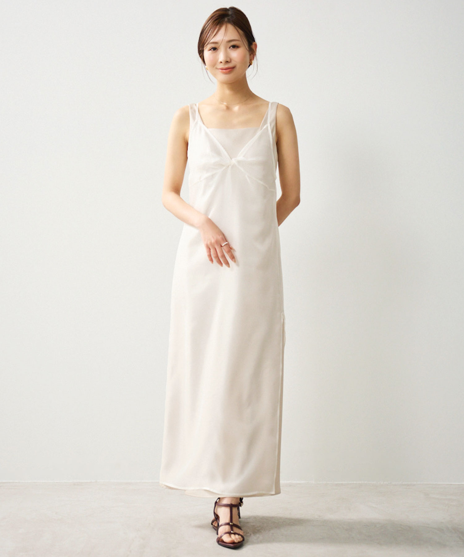 エメイン ツイストシアーワンピ×サテンワンピースセット ツイストシアーワンピ×サテンワンピースセット|PETAL ONLINE