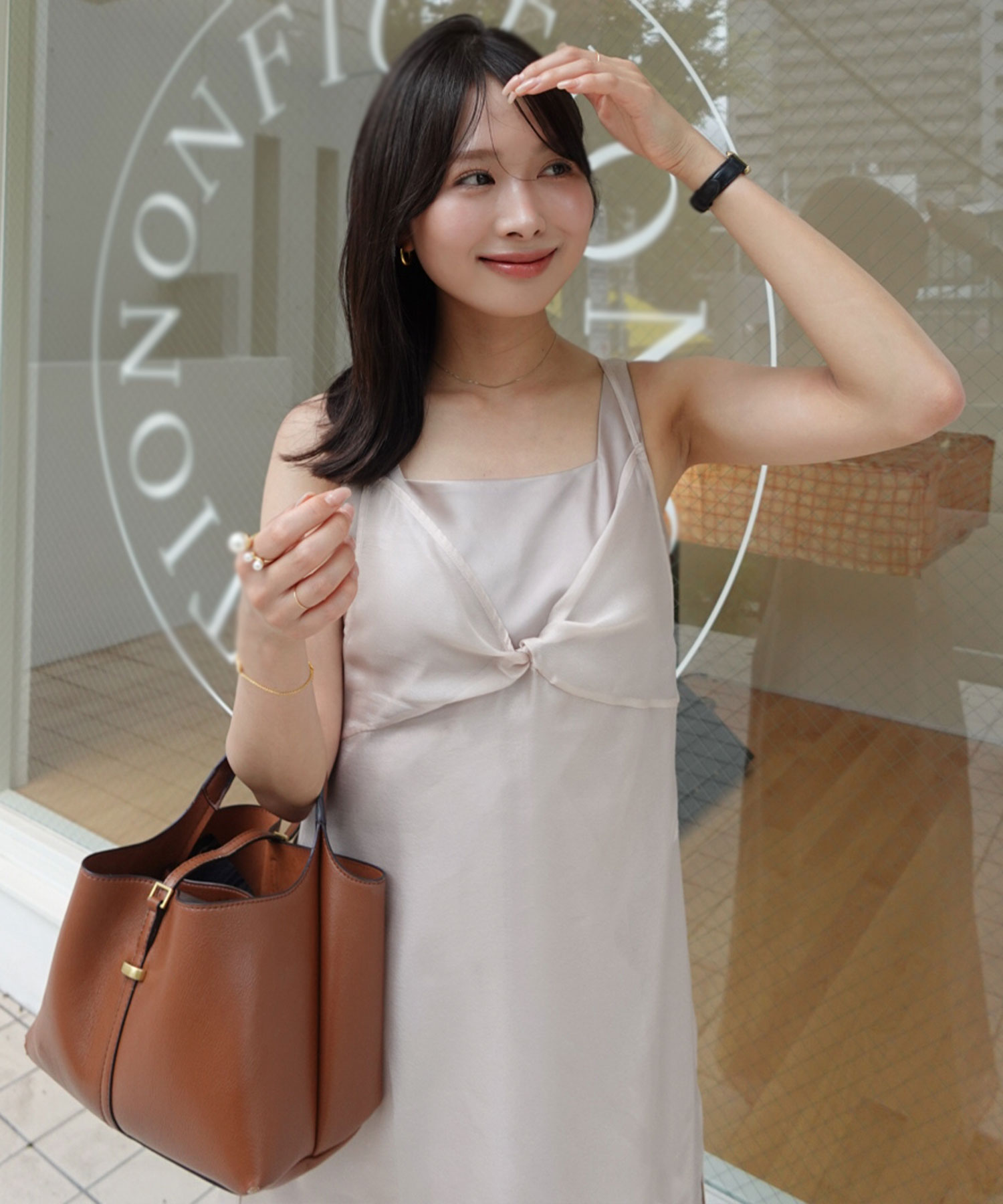 ツイストシアーワンピ×サテンワンピースセット｜PETAL ONLINE（ペタル