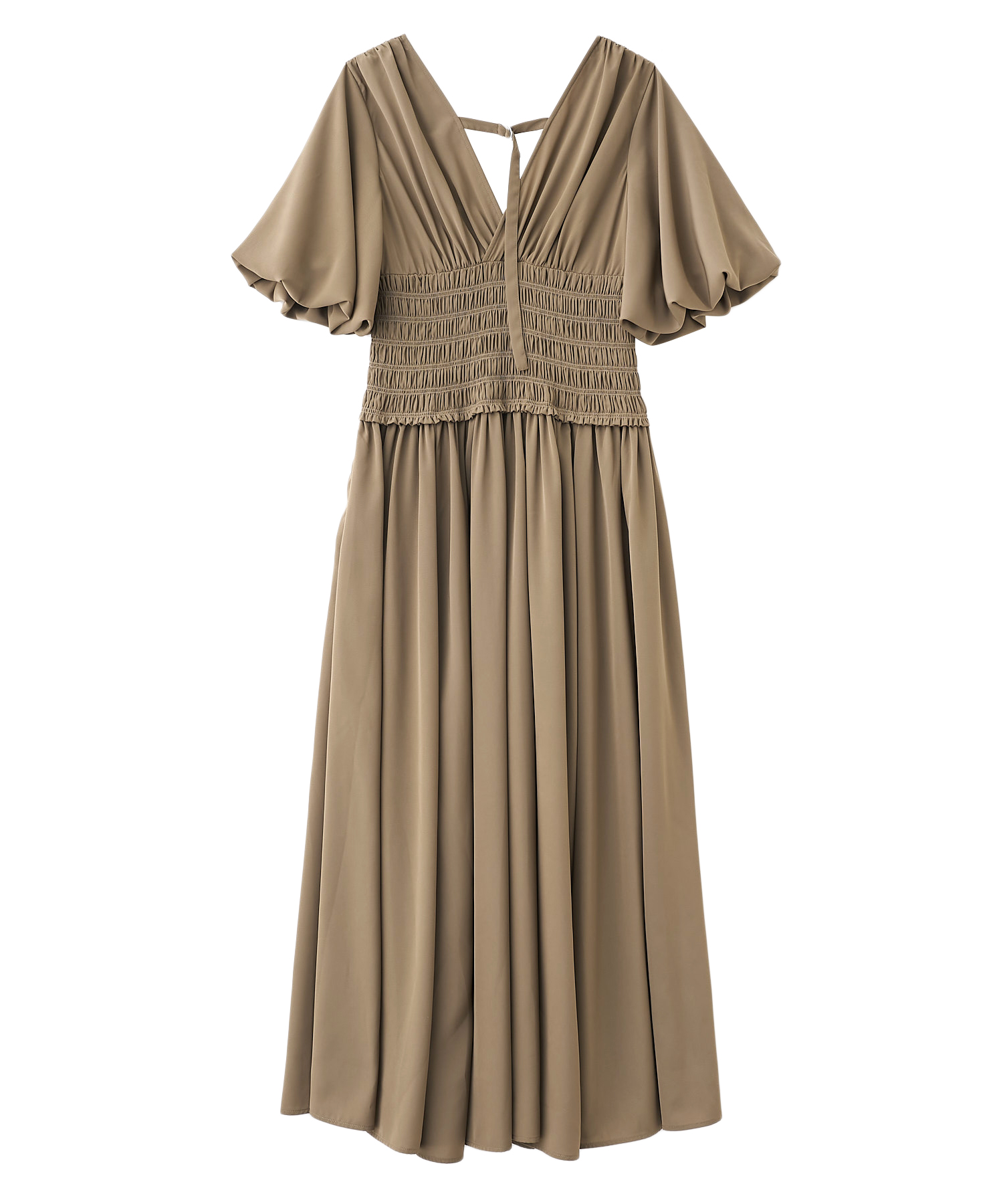 【新品未使用】エメイン　Vネックシャーリングワンピース Vネックシャーリングワンピース｜PETAL ONLINE（ペタルオンライン）