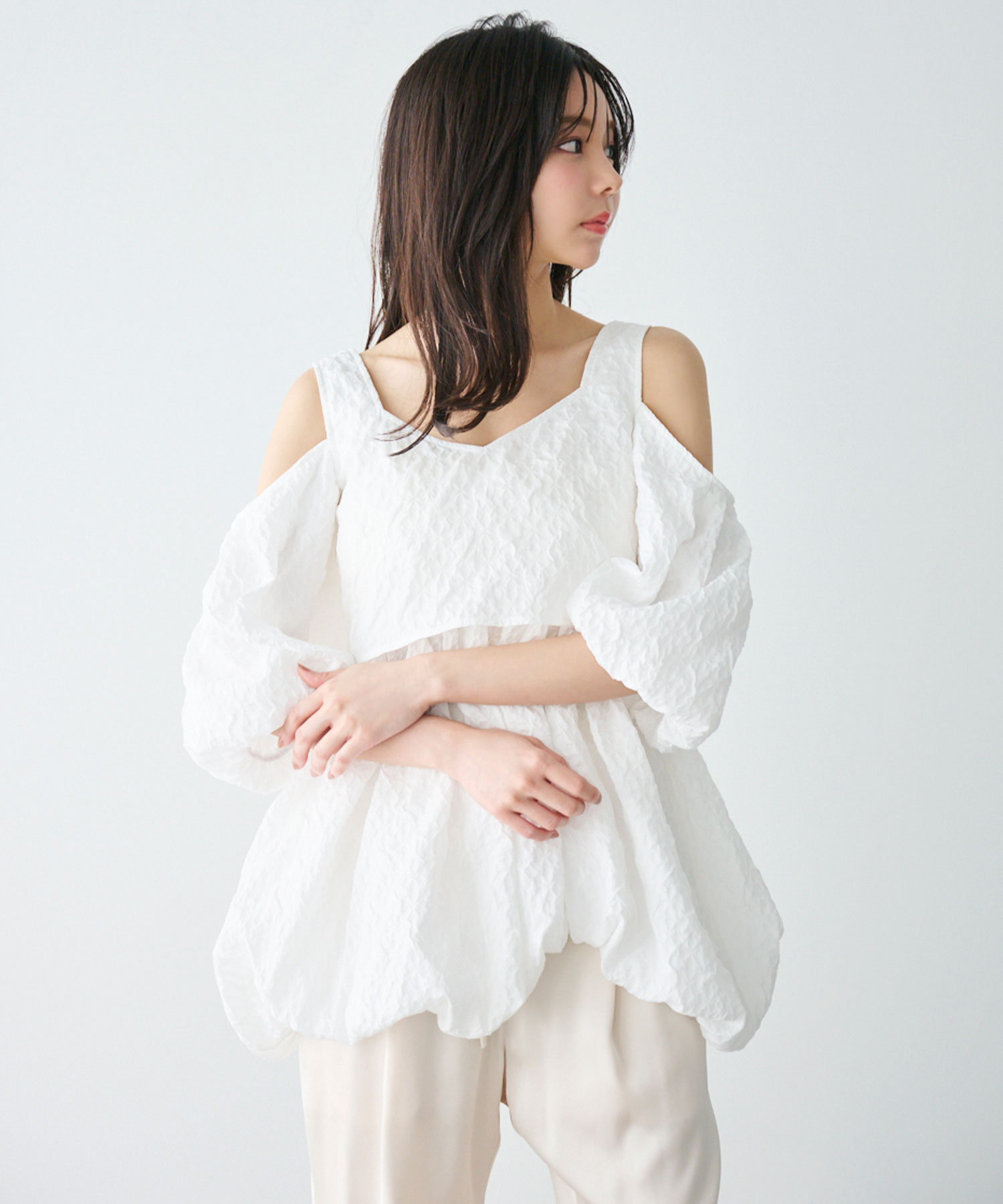 hholic 2020SS バルーンブラウス sheer balloon blouse – hholic