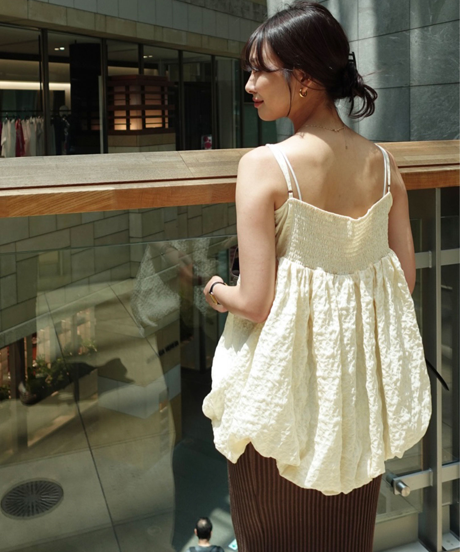 2WAYバルーンブラウス×サテンパンツSET｜PETAL ONLINE（ペタルオンライン）