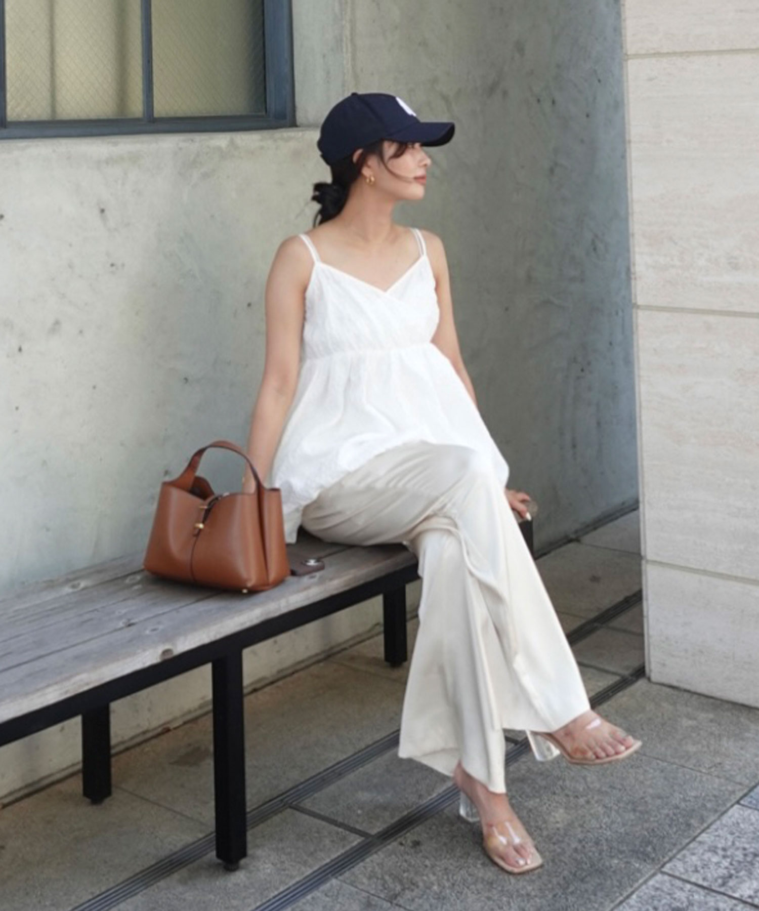 2WAYバルーンブラウス×サテンパンツSET｜PETAL ONLINE（ペタルオンライン）