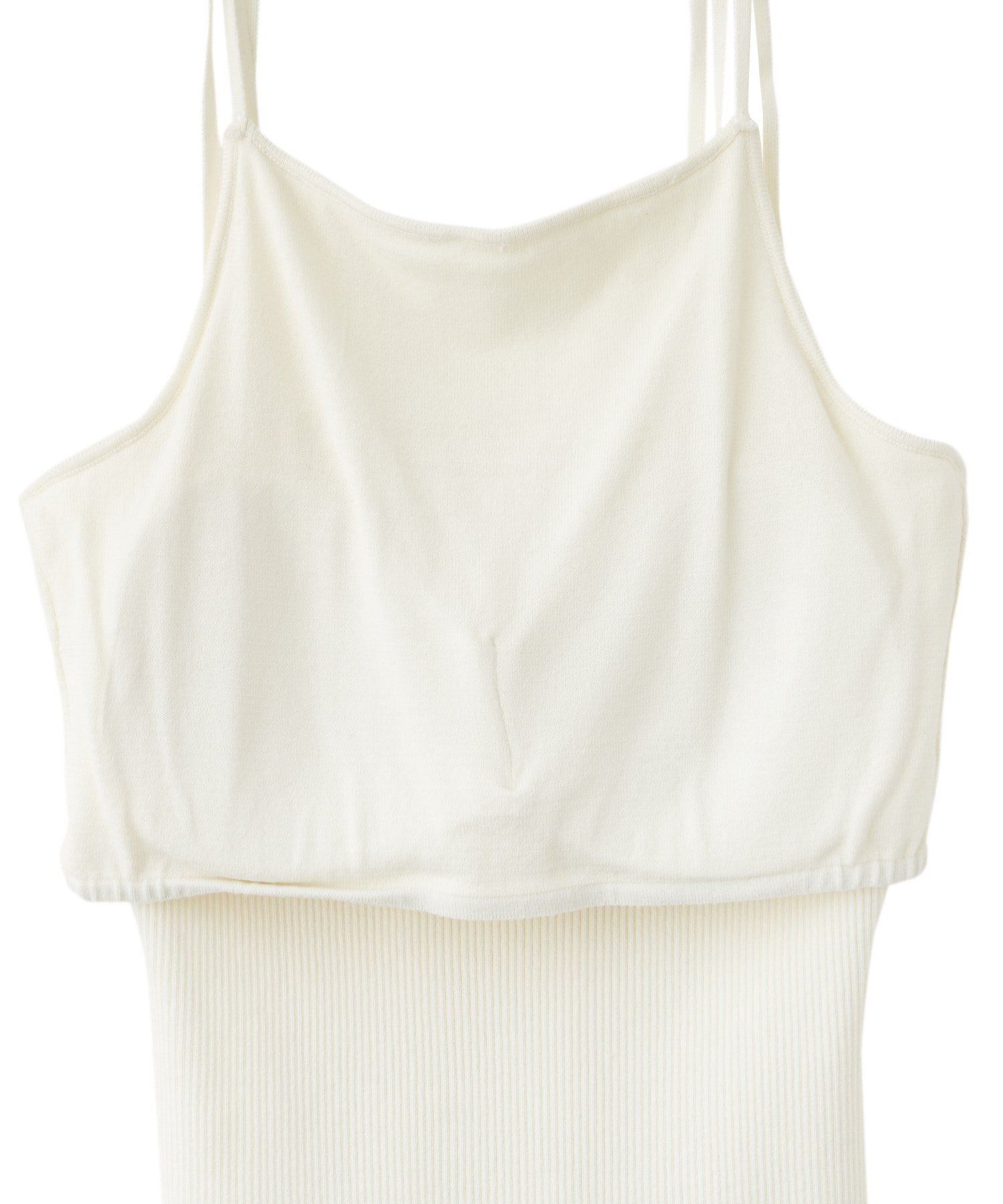 Aimeine カップ付きニットキャミソール ベージュ カップ付きニットキャミソール｜PETAL ONLINE（ペタルオンライン）