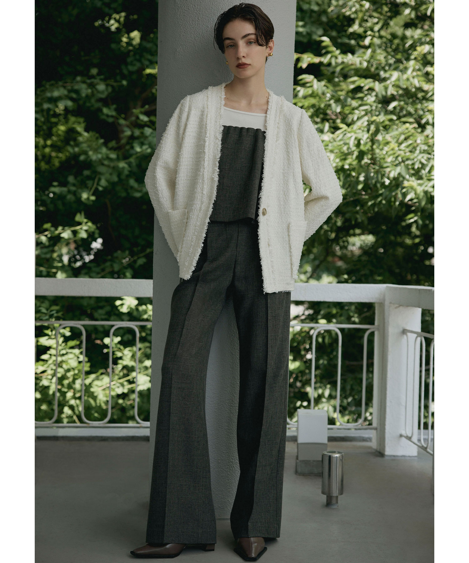 ノーカラーツイードジャケット｜PETAL ONLINE（ペタルオンライン）