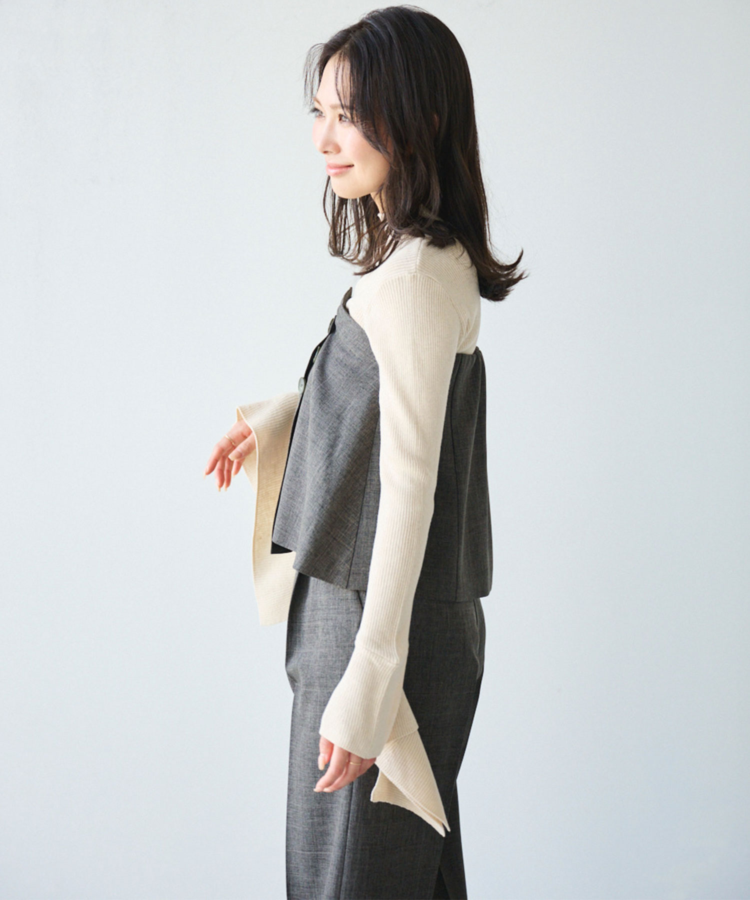 タックビスチェベルト×セミワイドパンツ｜PETAL ONLINE（ペタル