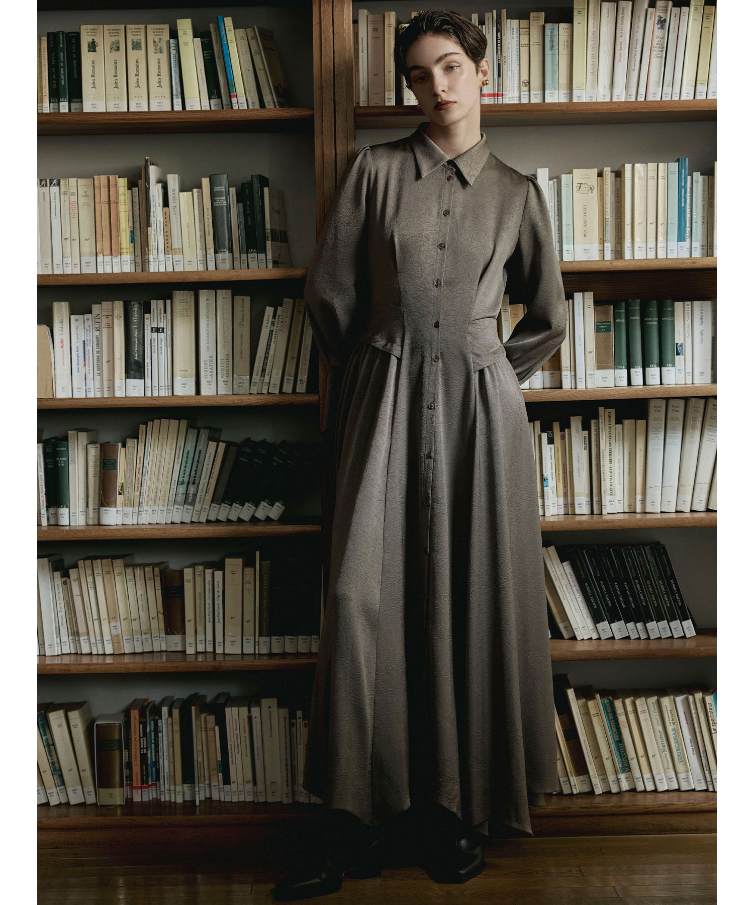 Aimeine カフスデザインアシンメトリーワンピース カフスデザインアシンメトリーワンピース｜PETAL ONLINE（ペタル