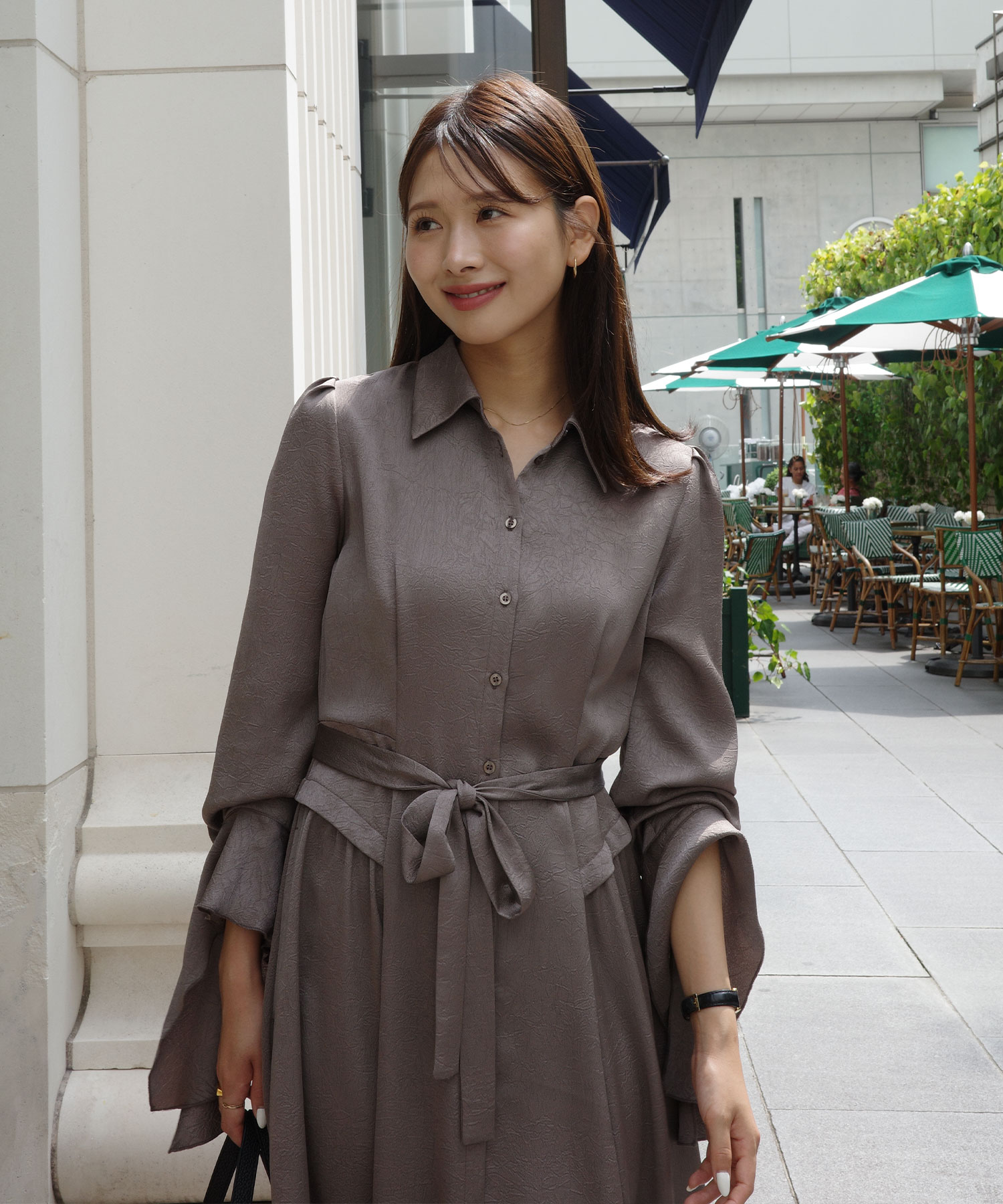 カフスデザインアシンメトリーワンピース｜PETAL ONLINE（ペタル