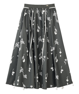 3D刺繍フレアスカート｜PETAL ONLINE（ペタルオンライン）