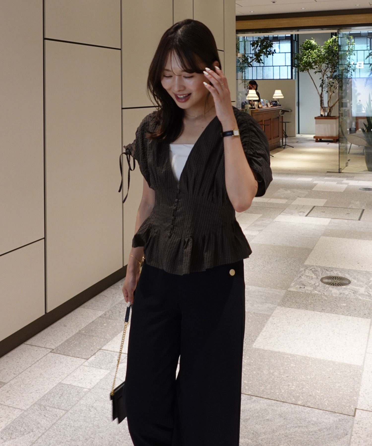 Aimeine エメイン　ウエストタックブラウス ウエストタックブラウス｜PETAL ONLINE（ペタルオンライン）