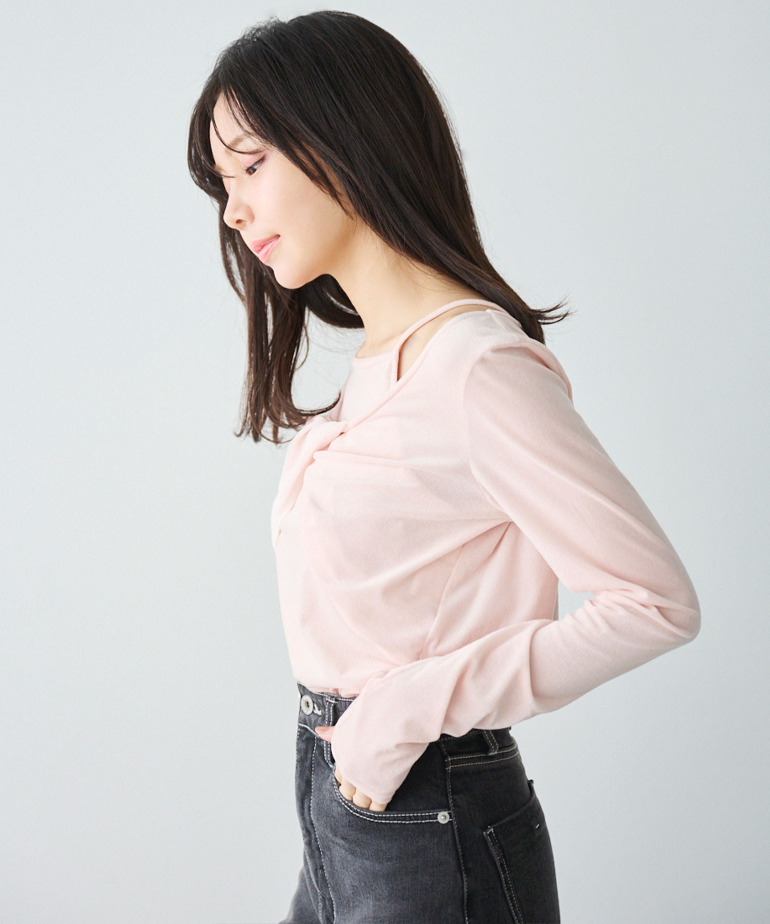 シアーベロアレイヤードトップス｜PETAL ONLINE（ペタルオンライン）