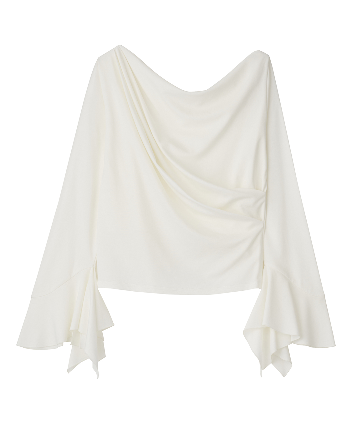 Aimeine ドレープネックカフススリーブブラウス ドレープネックカフススリーブトップス｜PETAL ONLINE（ペタルオンライン）