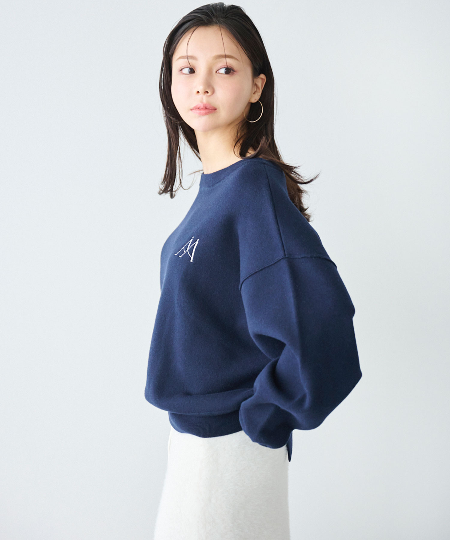 aimeine ロゴニットスウェット オフ ロゴニットスウェット｜PETAL