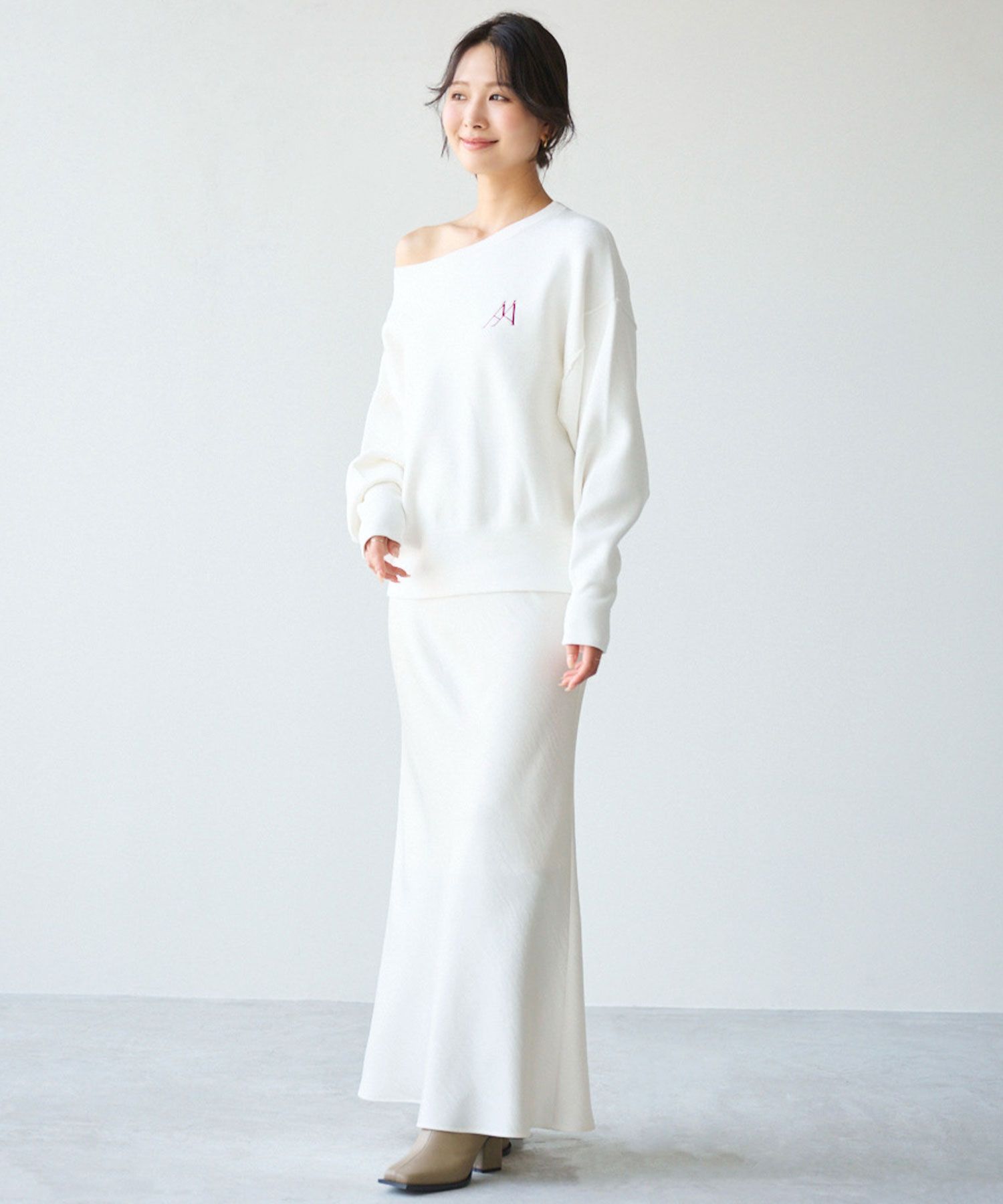 aimeine ロゴニットスウェット オフ ロゴニットスウェット｜PETAL