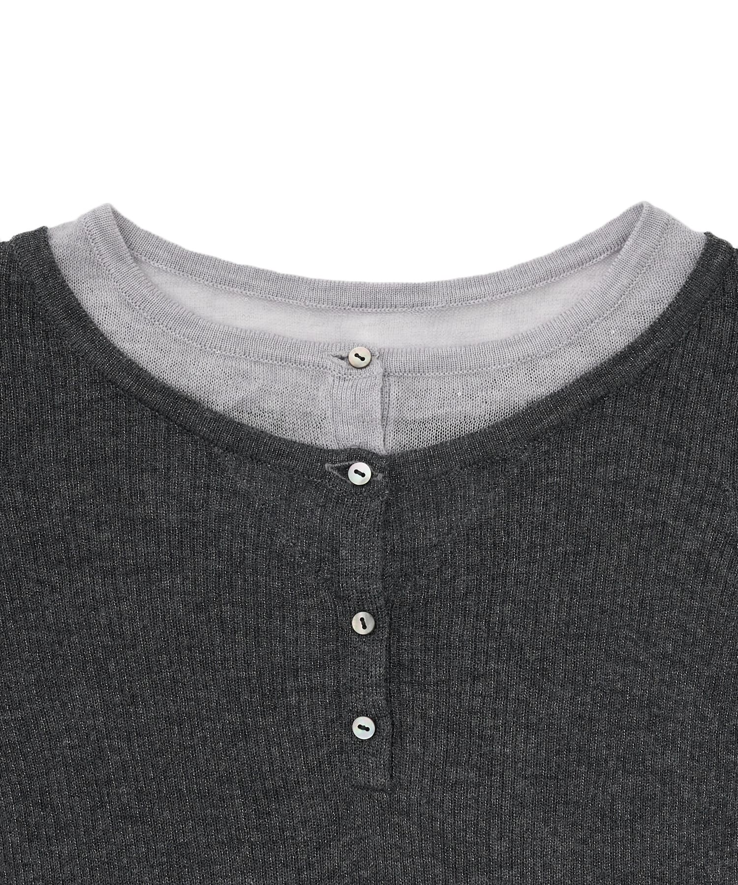 【即完売品】 Aimeine エメイン　スイビシアースパンコールニット　グレー スイビシアースパンコールニット｜PETAL ONLINE（ペタルオンライン）
