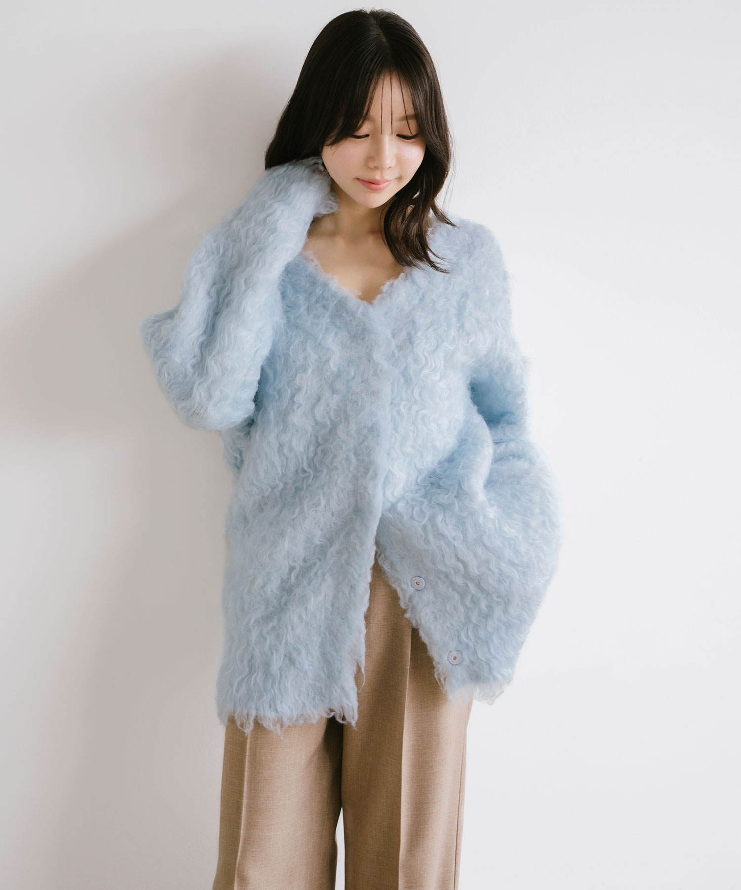 シャギーモヘヤカーディガン｜PETAL ONLINE（ペタルオンライン）