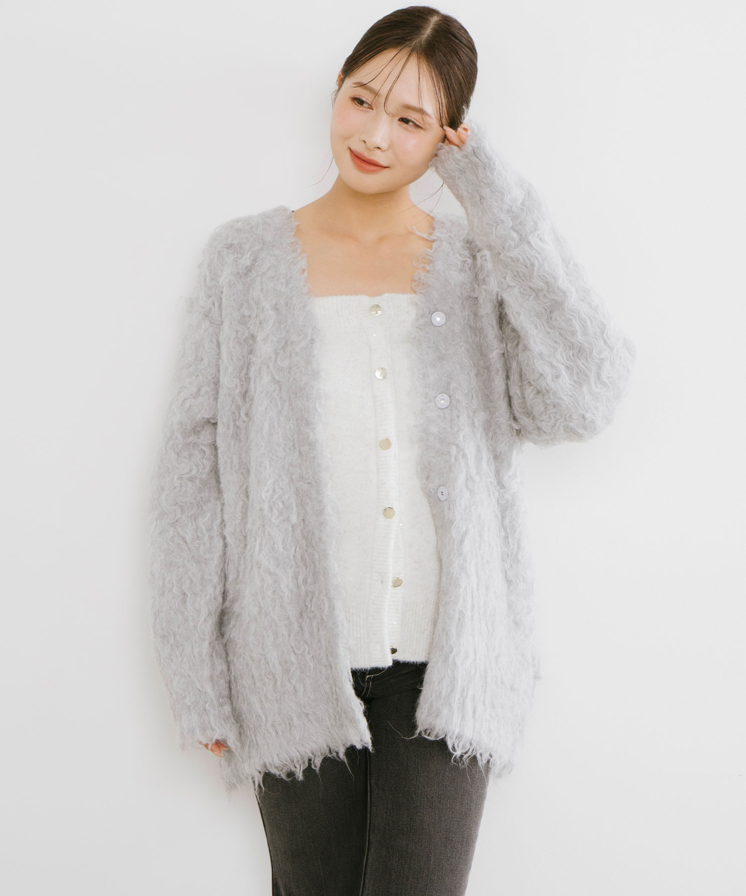 シャギーモヘヤカーディガン｜PETAL ONLINE（ペタルオンライン）