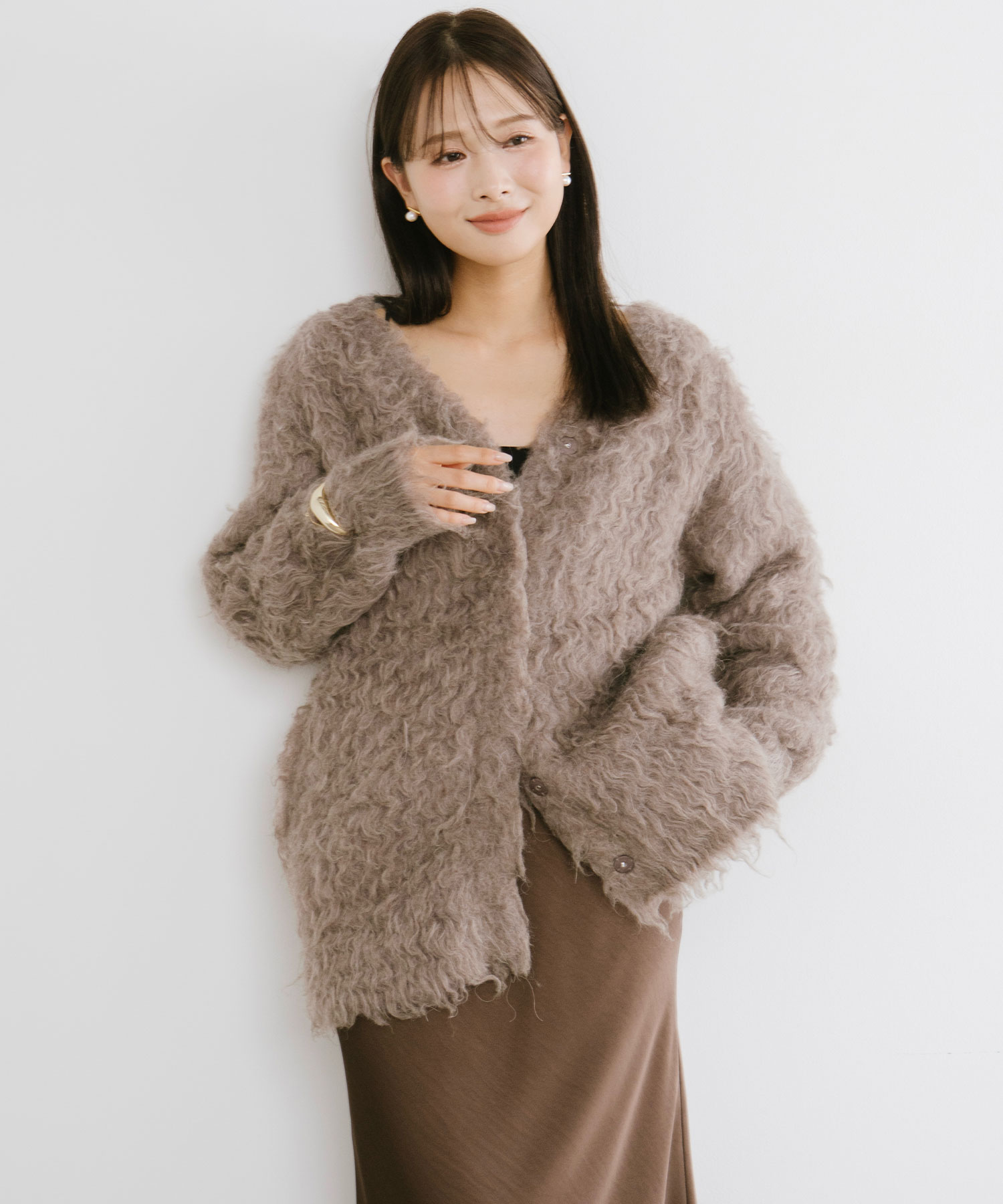 シャギーモヘヤカーディガン｜PETAL ONLINE（ペタルオンライン）