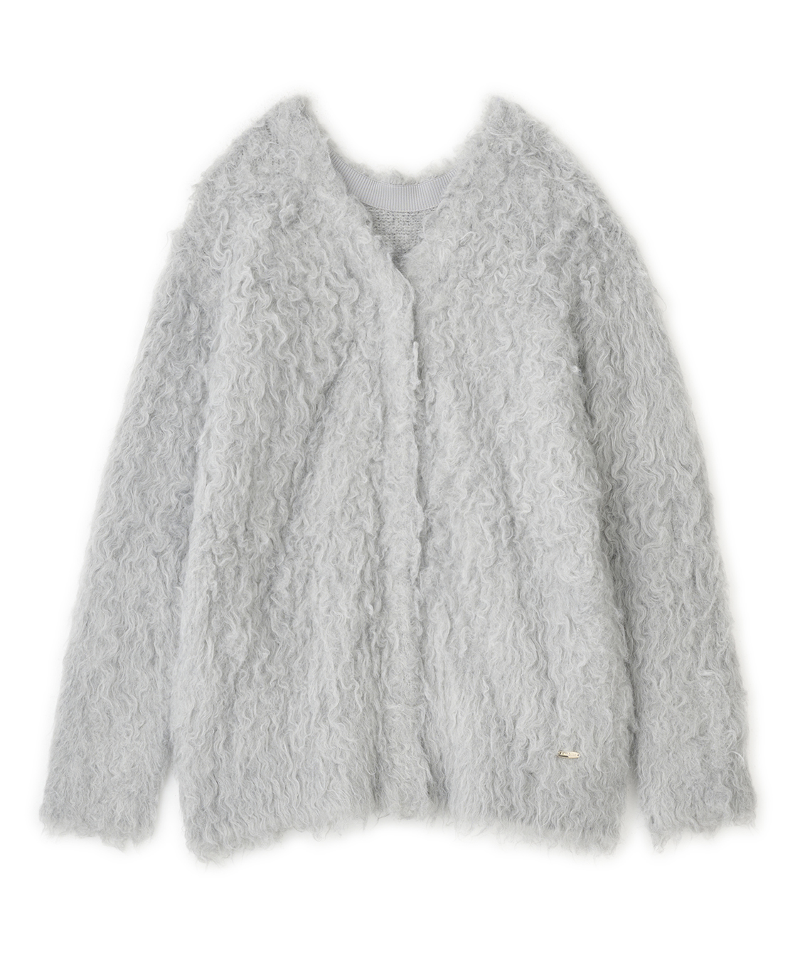 【新品未使用】【 Aimeine】 シャギーモヘヤカーディガン ブラウン 新品未使用】【 Aimeine】 シャギーモヘヤカーディガン ブラウン