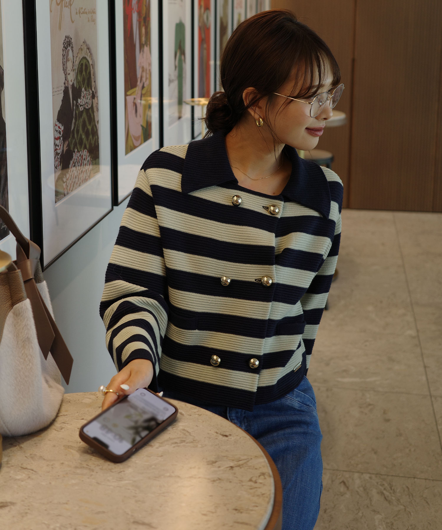 Wボタンニットジャケット｜PETAL ONLINE（ペタルオンライン）