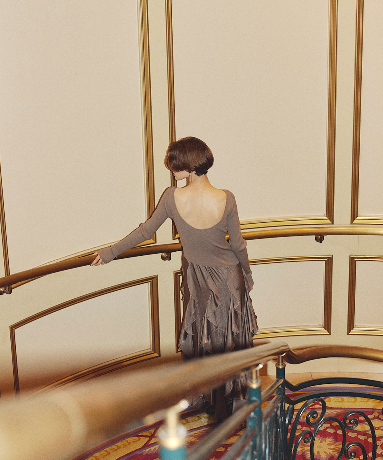 バックオープンフリルドッキングワンピース｜PETAL ONLINE（ペタル