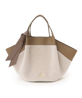 【aimeine】ベッセルシェイプビッグトートバッグ アイボリー aimeine】(新品)ベッセルシェイプビッグトートバッグ アイボリー