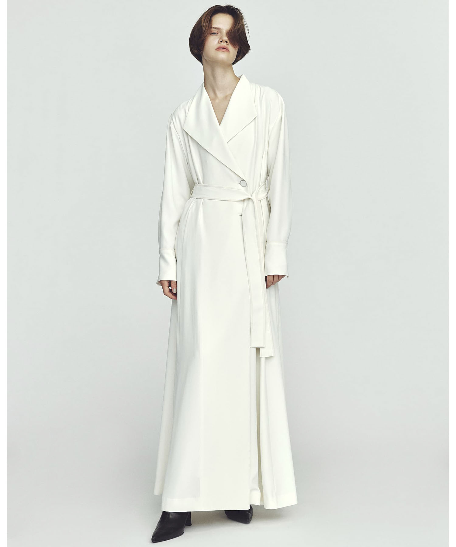 麗美愛用♪ホワイト ワンピース・アンダースコート Mセット ジョーゼットコートワンピース｜PETAL ONLINE（ペタルオンライン）